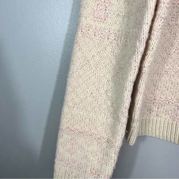 Lauren Ralph Lauren Exclusive Hand Knit Turtleneck Wool Cashmere Sweater Pink L - Picture 2 of 6